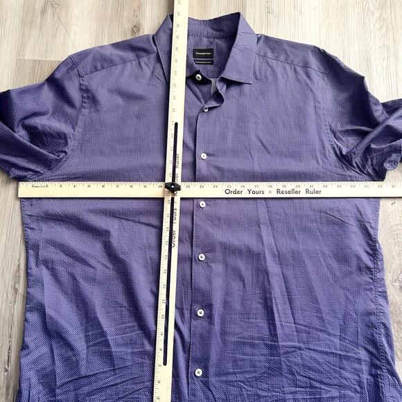 Ermenegildo Zegna Purple Button Up Long Sleeve Centroquaranta Twill Men’s Sz XXL - Picture 5 of 8
